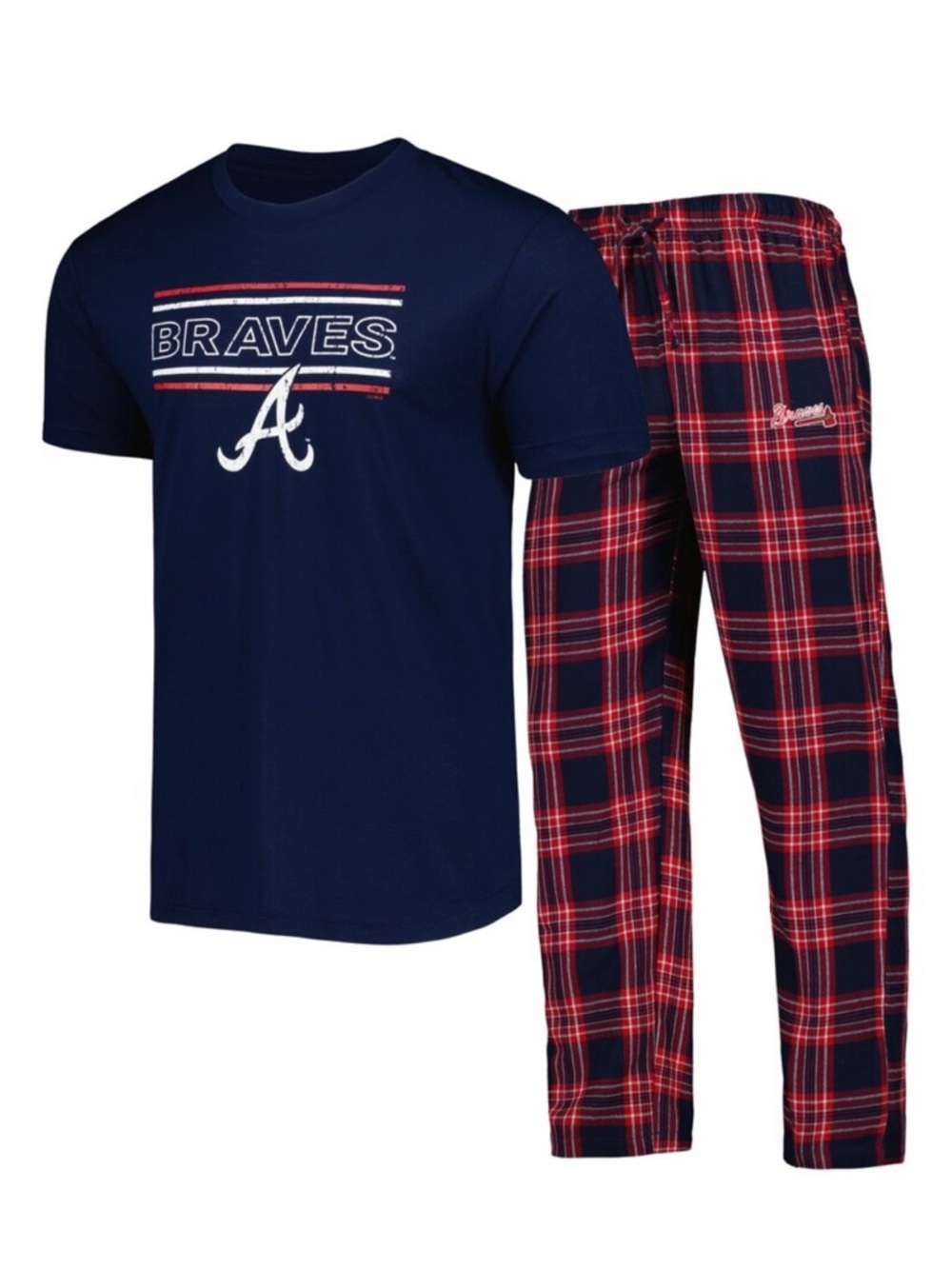Atlanta Braves Concepts Mens Tee Pants Pajama Set Size 3XLT Sleep MLB New
